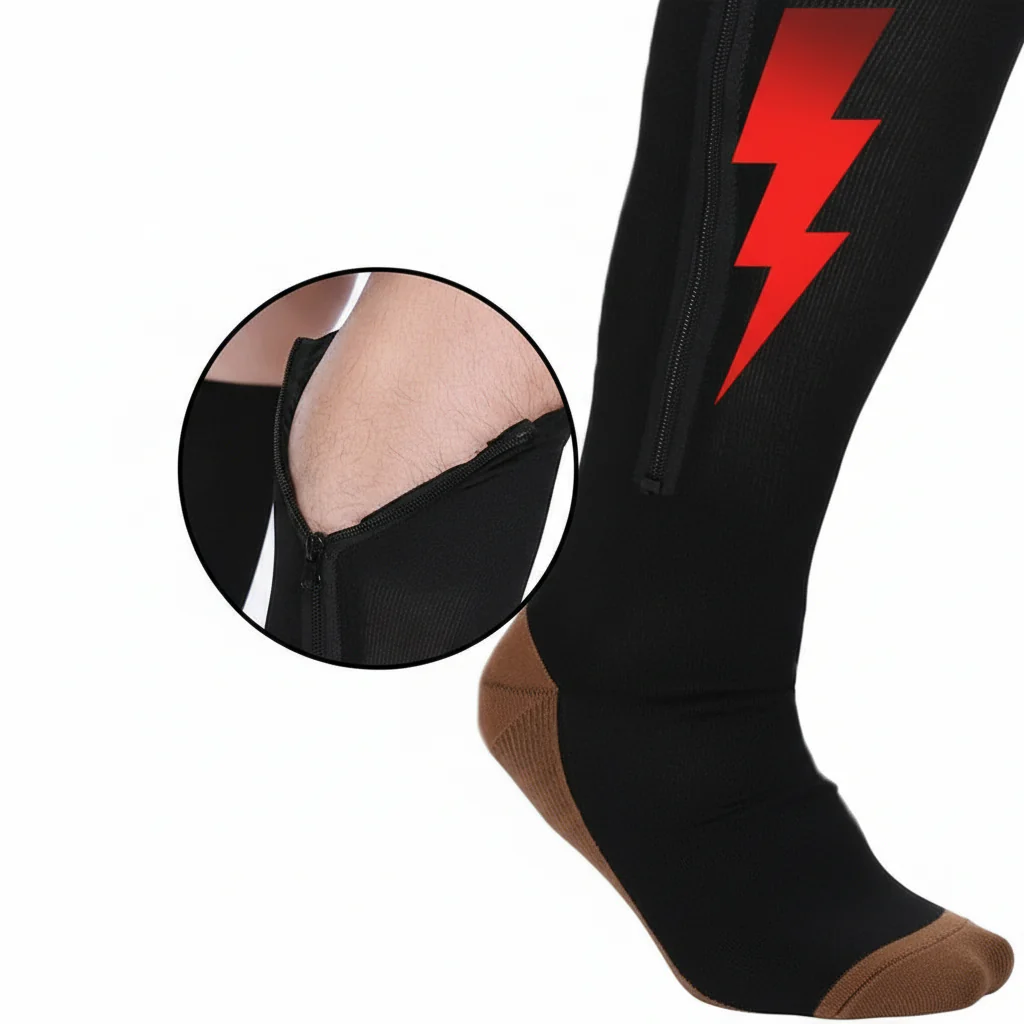 CIRCULARELIEF – Compression Socks with Zipper for Support and Relief - Image 5