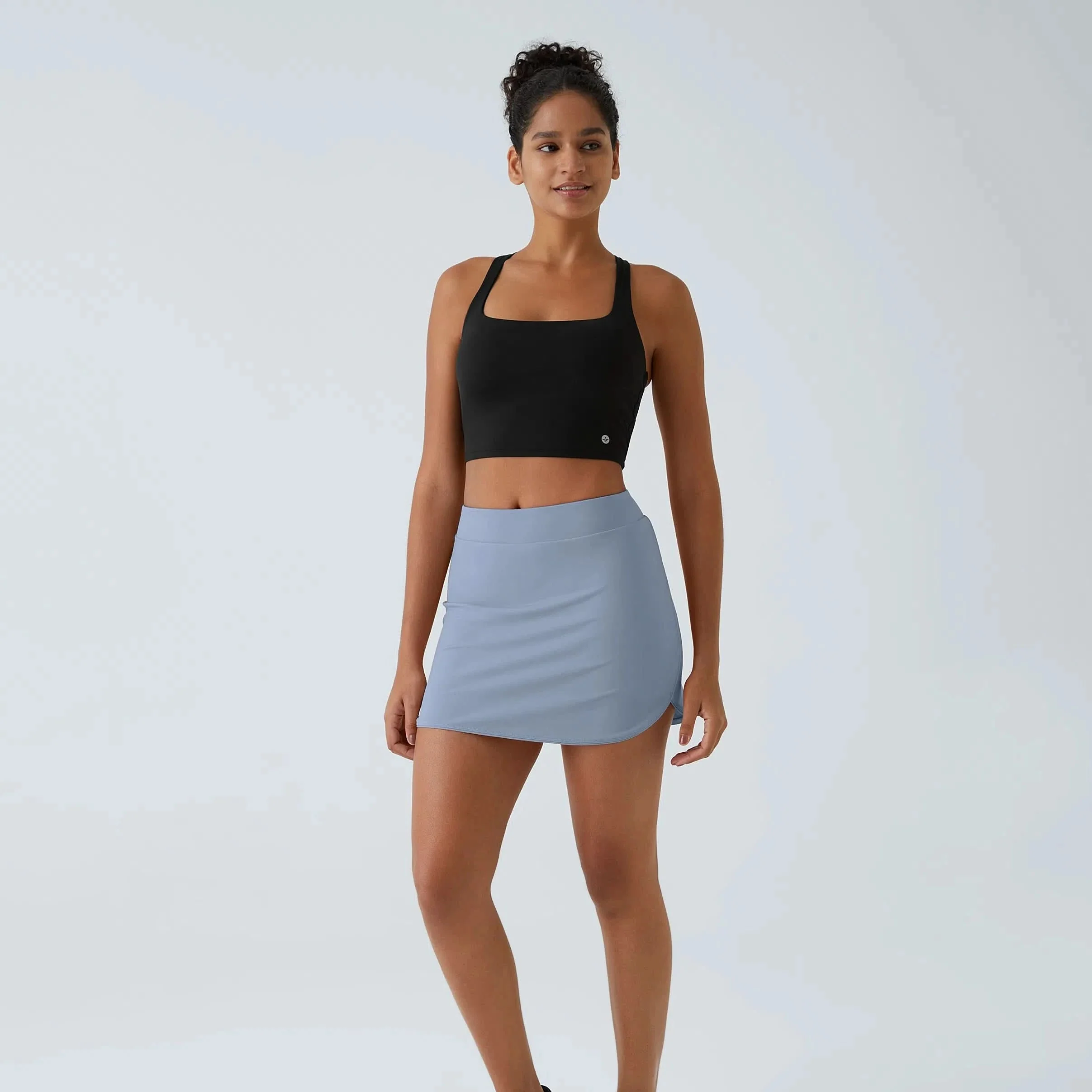 CLARITY - 2-in-1 micro golf skirt with concealed pockets & flat high-waist waistband