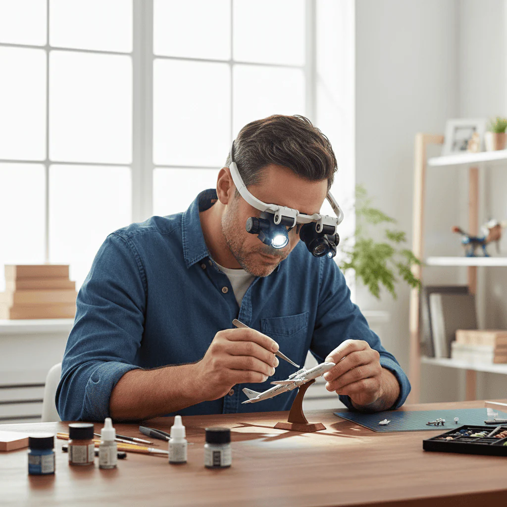 CLARIVIEW – Adjustable LED Magnifying Glasses for Reading & Jewelry Work - Image 2