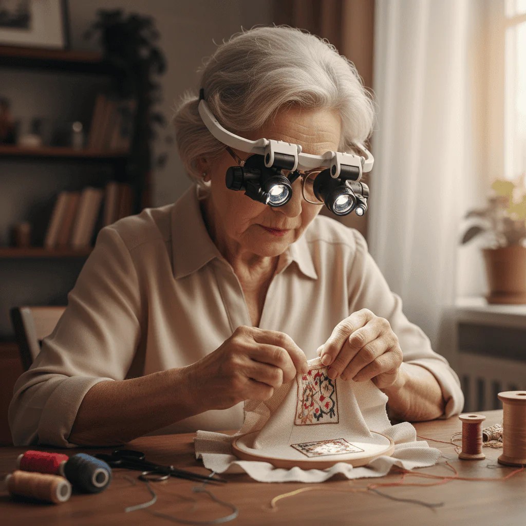 CLARIVIEW – Adjustable LED Magnifying Glasses for Reading & Jewelry Work - Image 3