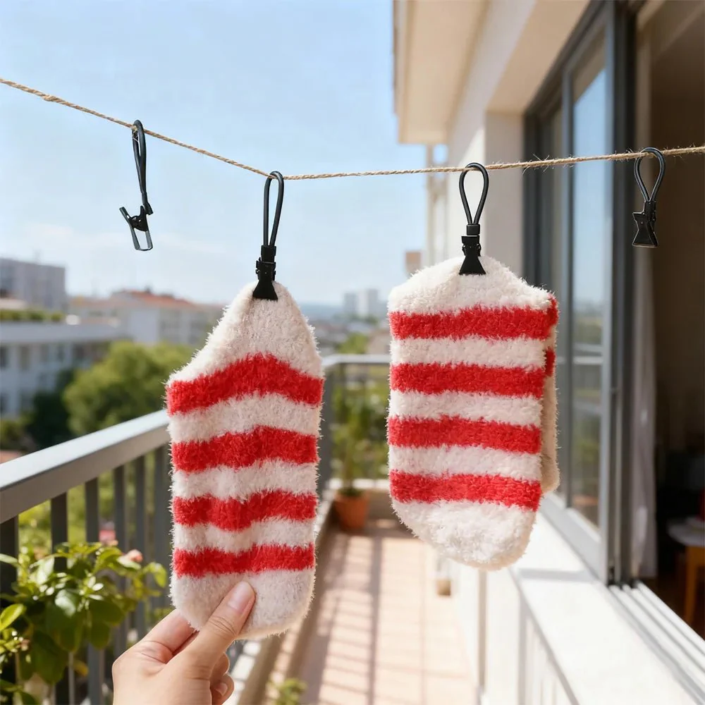 CLASPON – Multifunctional black towel clamps for windproof drying - Image 3