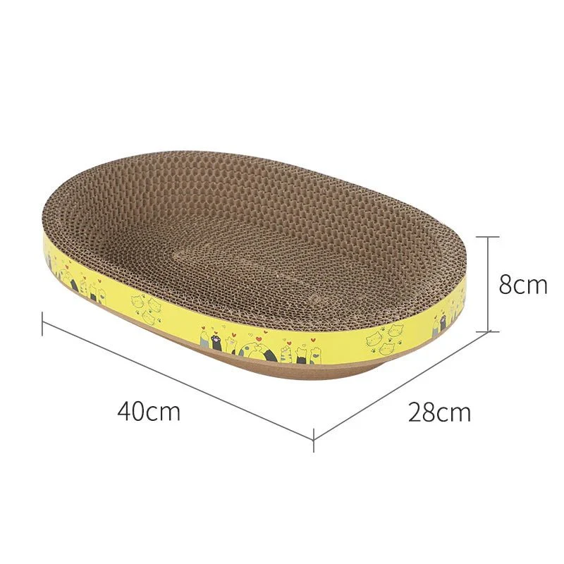 CLAWCRADLE – Multifunctional oval scratching board & lounging corrugated cardboard bed - Image 7