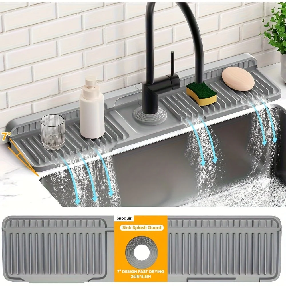 CLEANKITCH - Practical Splash Guard for Kitchen Sinks with Quick Drainage - Image 3