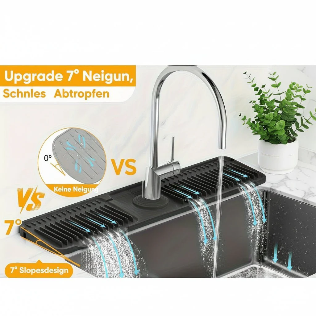CLEANKITCH - Practical Splash Guard for Kitchen Sinks with Quick Drainage - Image 5
