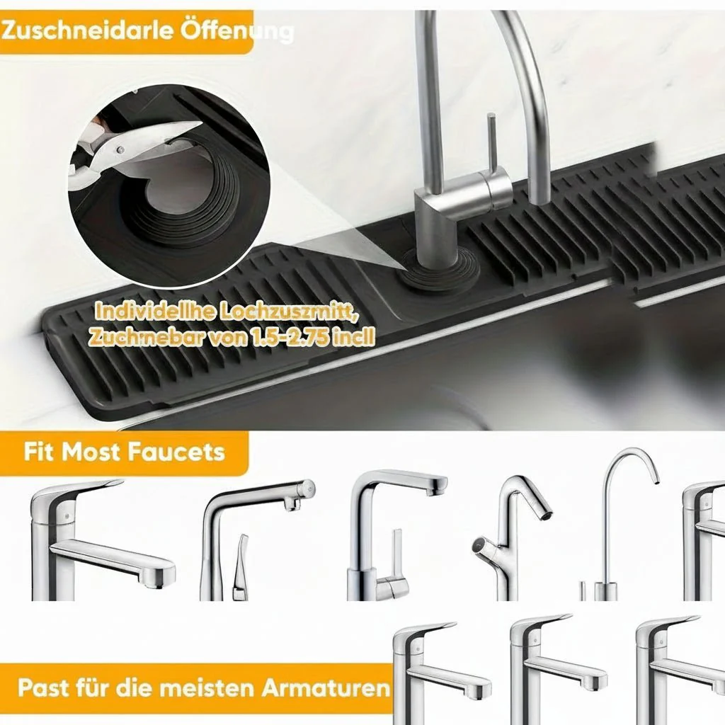 CLEANKITCH - Practical Splash Guard for Kitchen Sinks with Quick Drainage - Image 6
