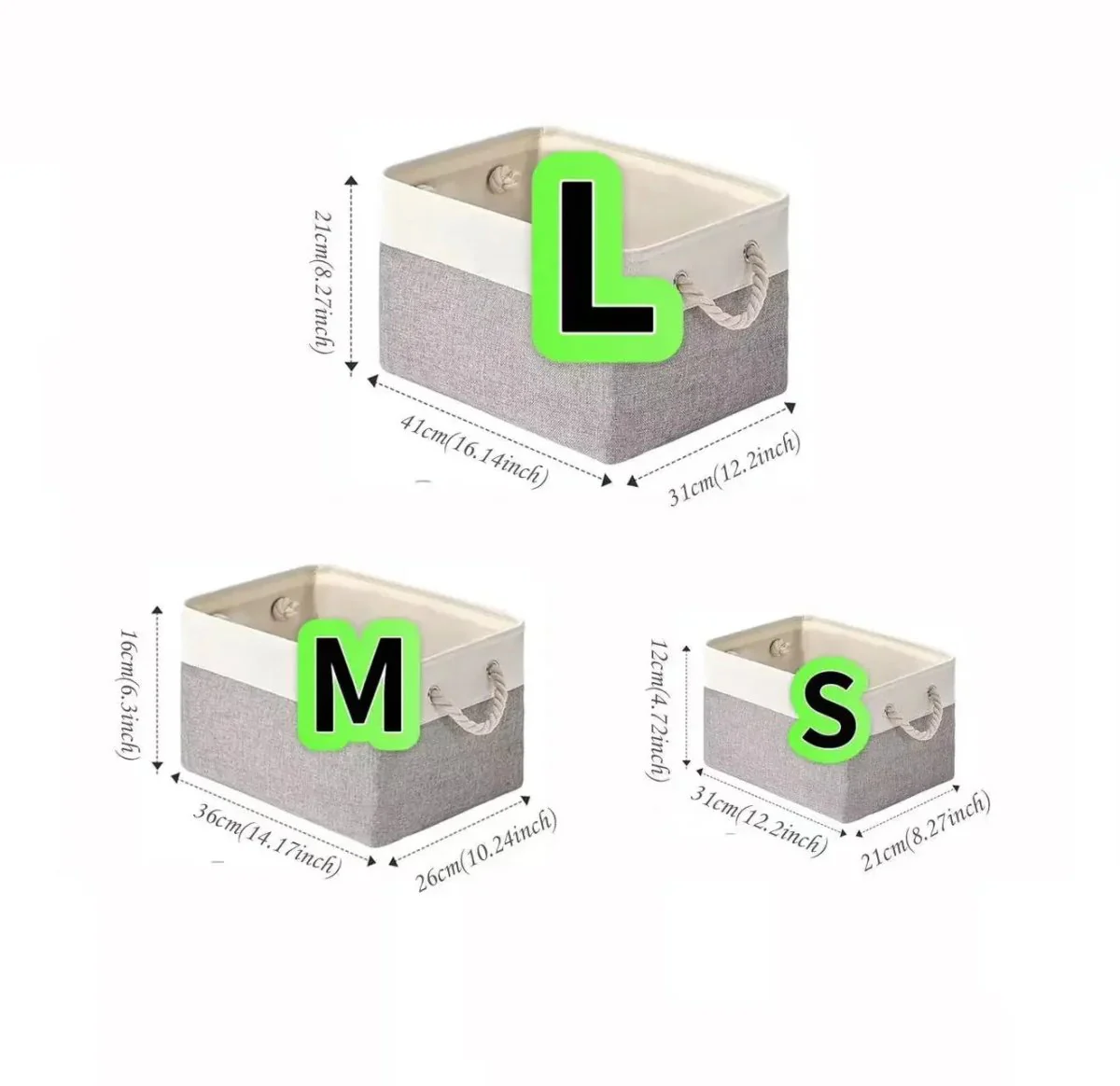 CLEANLIN – Environmentally Friendly Storage Basket Made of Linen Fabric for Bedroom & Living Room - Image 5