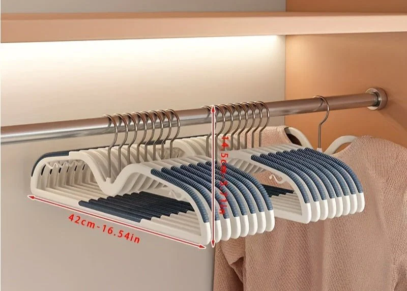 CLOSETIQ – Space-saving, non-slip clothes hanger with 360° rotatable hook for optimal organization - Image 13