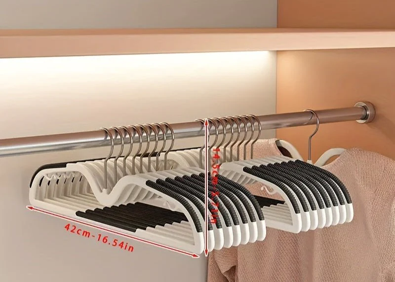 CLOSETIQ – Space-saving, non-slip clothes hanger with 360° rotatable hook for optimal organization - Image 14