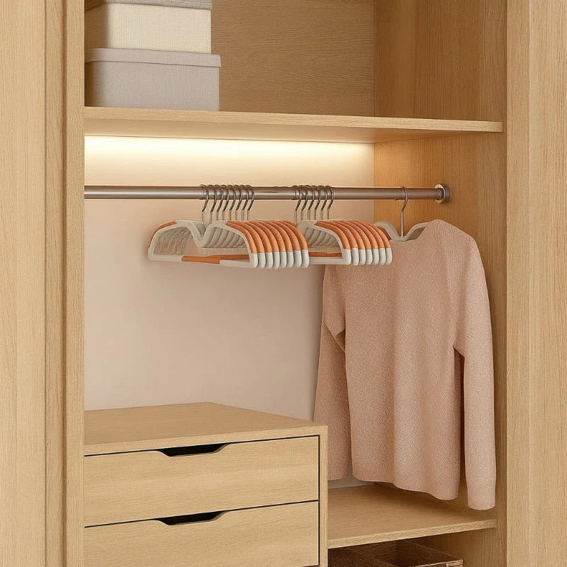 CLOSETIQ – Space-saving, non-slip clothes hanger with 360° rotatable hook for optimal organization - Image 2