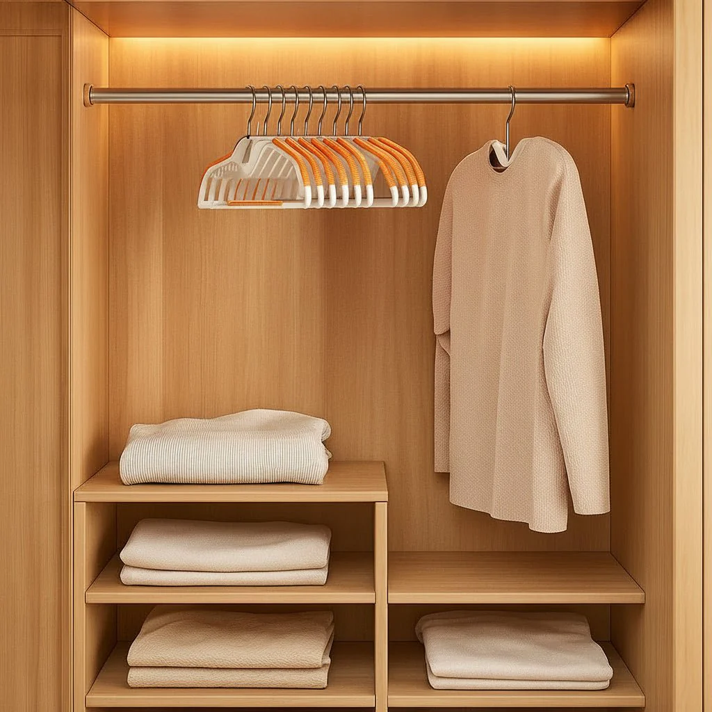 CLOSETIQ – Space-saving, non-slip clothes hanger with 360° rotatable hook for optimal organization - Image 4