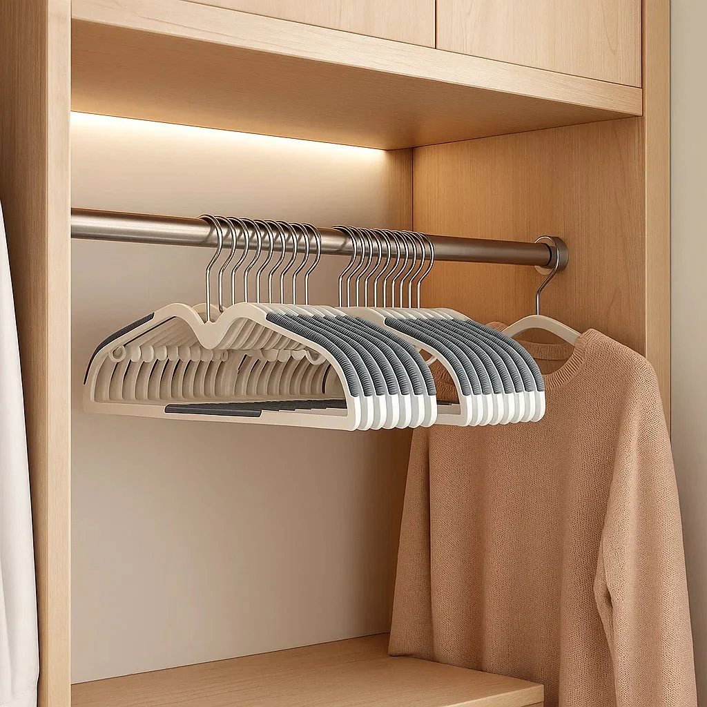 CLOSETIQ – Space-saving, non-slip clothes hanger with 360° rotatable hook for optimal organization - Image 5