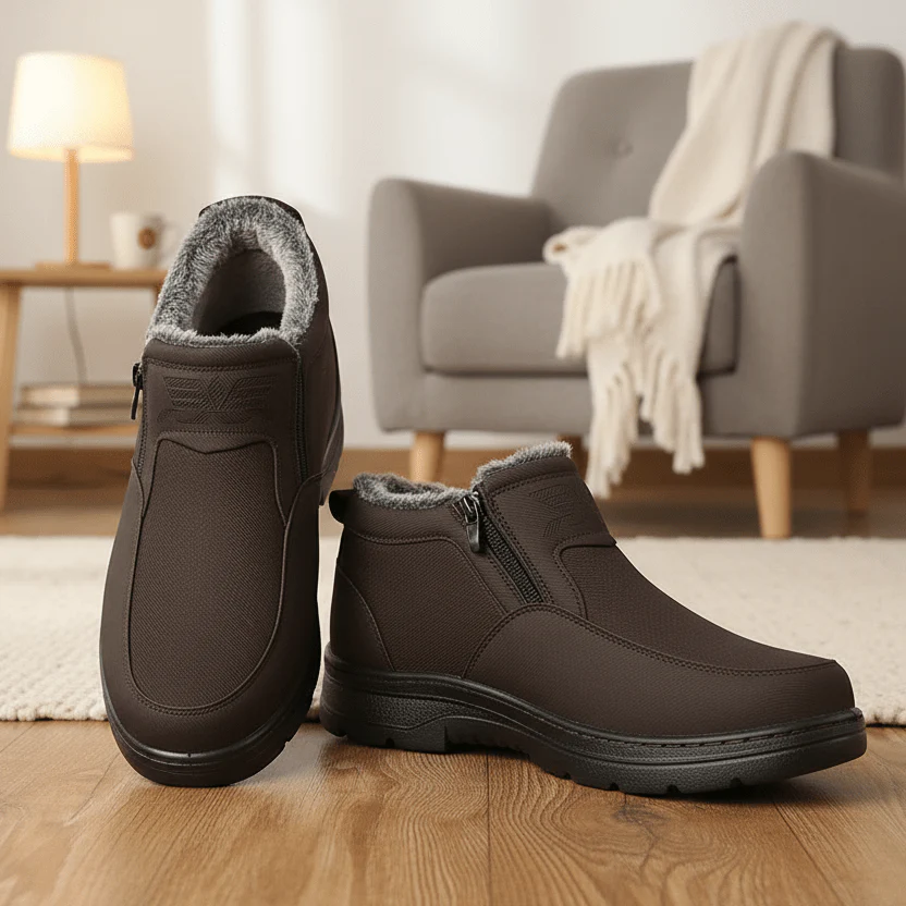 COLDVEX – Orthopedic Waterproof Men's Winter Shoes with Thermal Fur and Non-Slip Sole