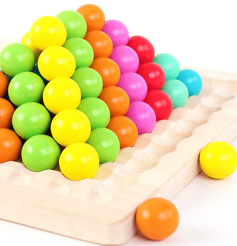 Colormatch - Montessori wooden bead sorting game to promote colours & counting - Image 7