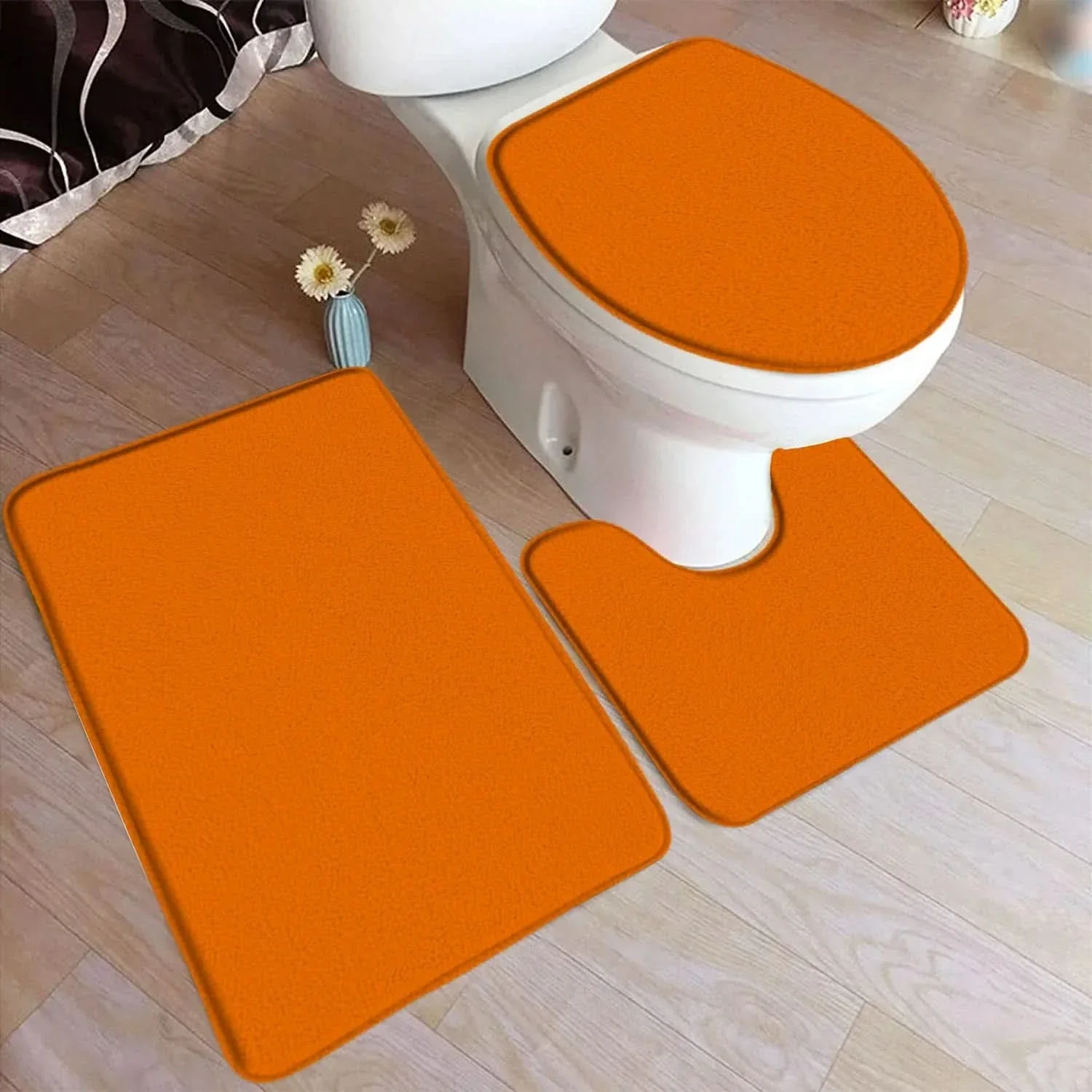 ComfiMat – 3-piece bath rug set made of flannel with non-slip backing - Image 12