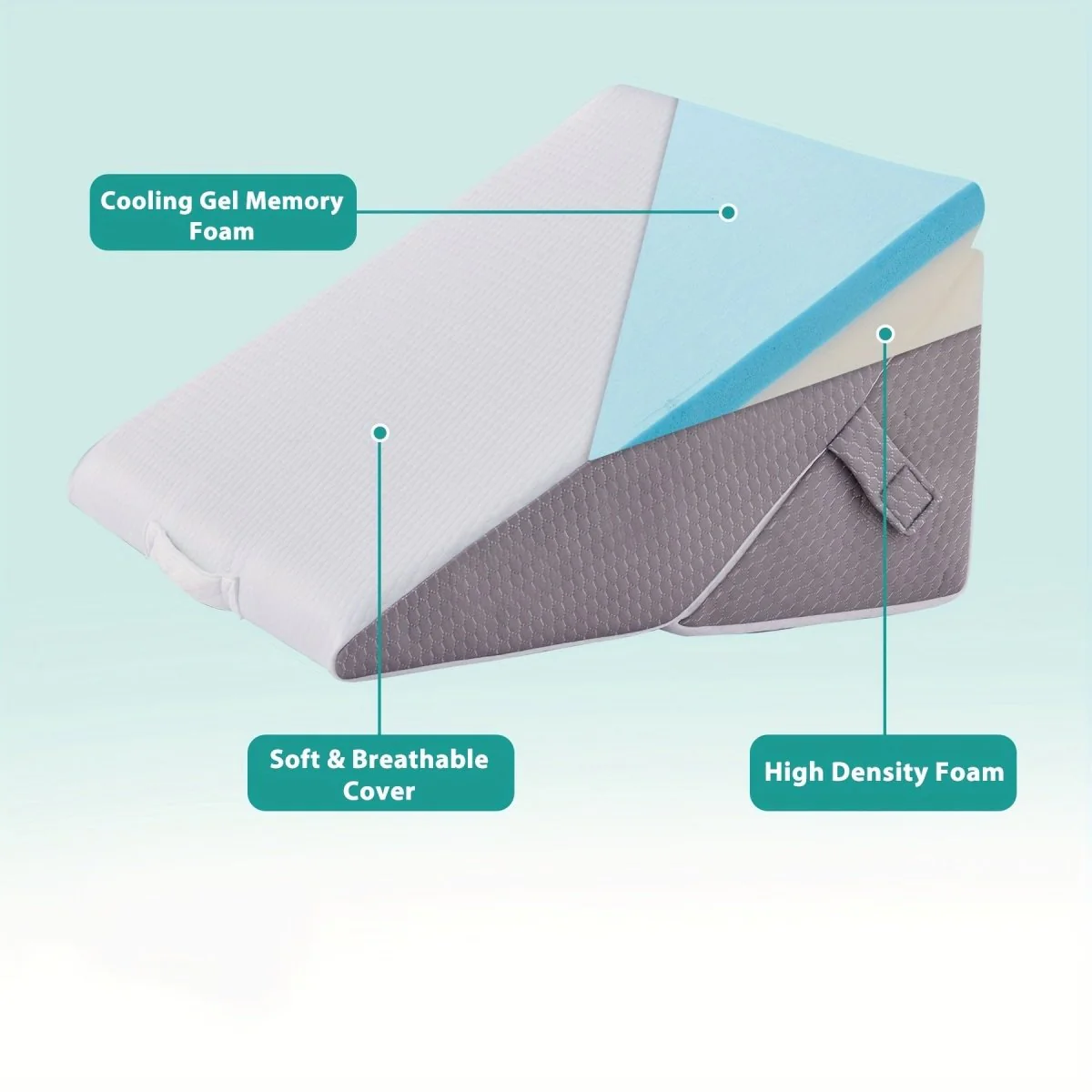 COMFORTRISE – Adjustable Memory Foam Wedge Cushion for Back and Leg Relaxation - Image 5