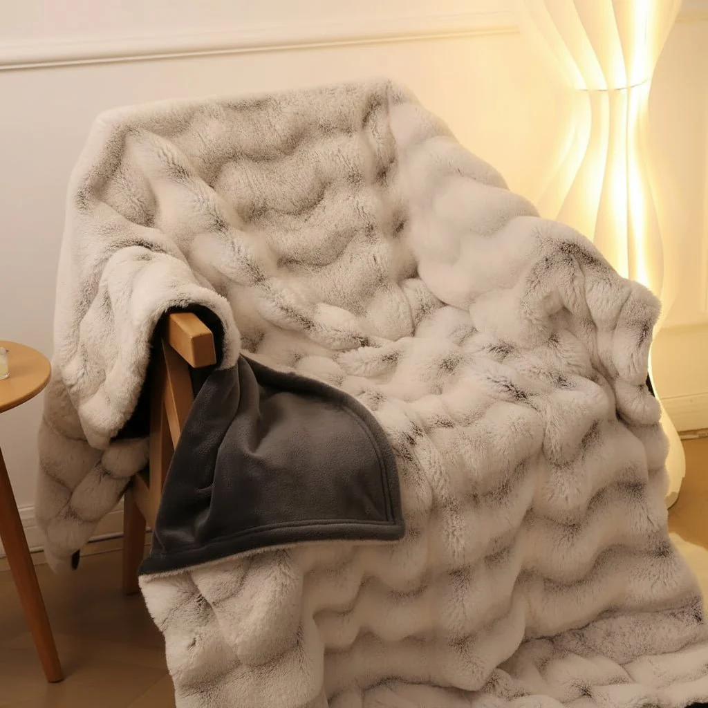 COMFYRA – Double-sided artificial rabbit fleece blanket for daily comfort - Image 2