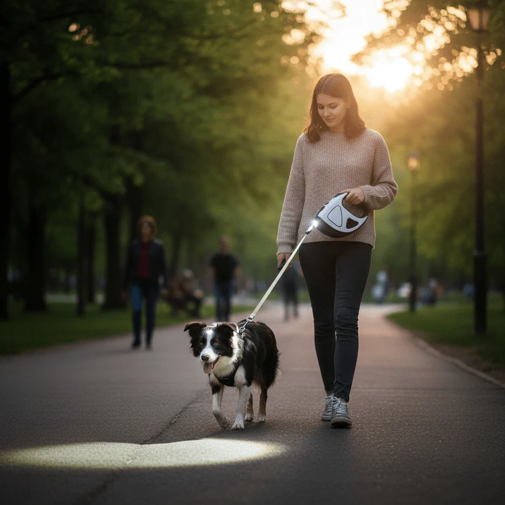 CONTROLLITE Leash – Automatic Dog Leash with LED Light & Ergonomic Anti-Slip Handle - Image 9