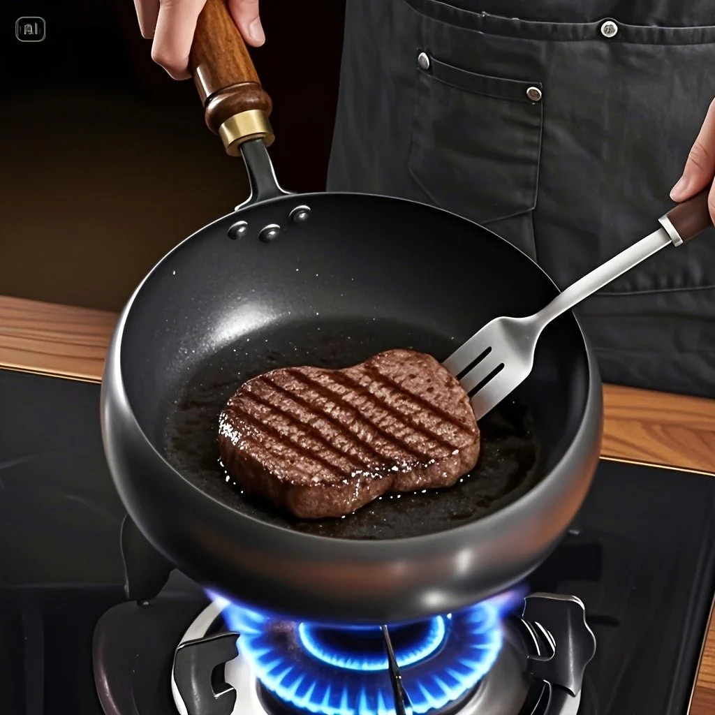 COOKVAULT – Heavy-Duty Cast Iron Skillet with Lid - Image 3