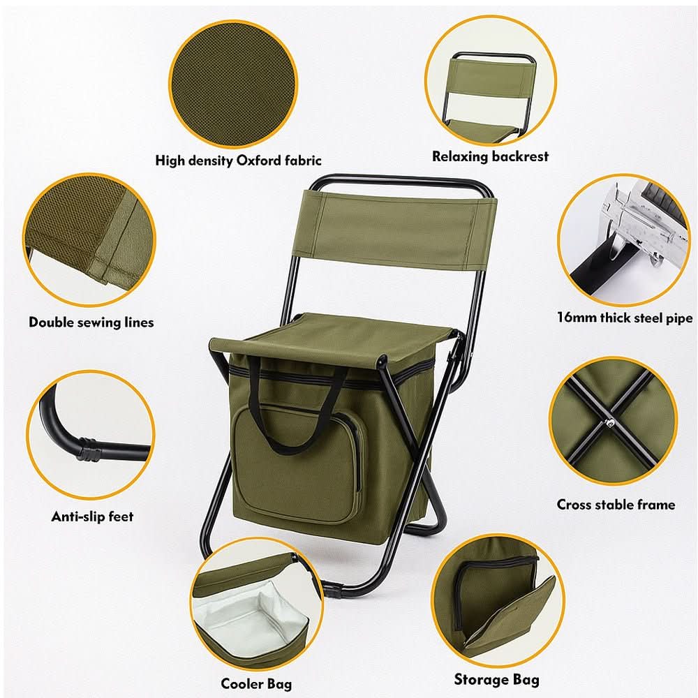 COOLCAMP CHAIR - Folding chair with backrest & integrated cool bag - Image 8