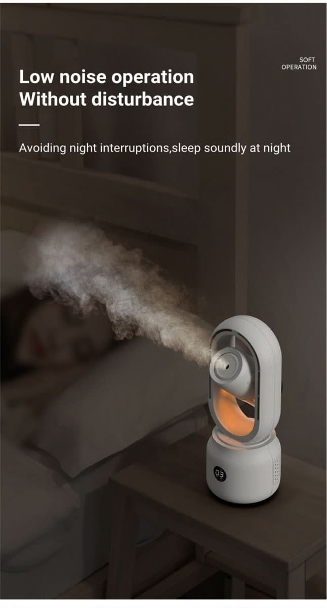 COOLMIST FAN - Portable fan without blades with humidifier and night light for refreshing comfort - Image 13