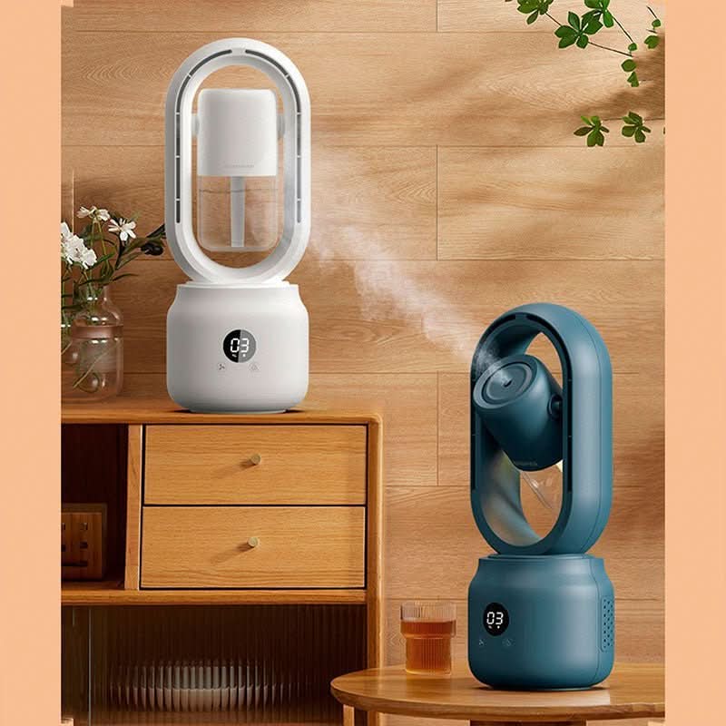 COOLMIST FAN - Portable fan without blades with humidifier and night light for refreshing comfort - Image 3