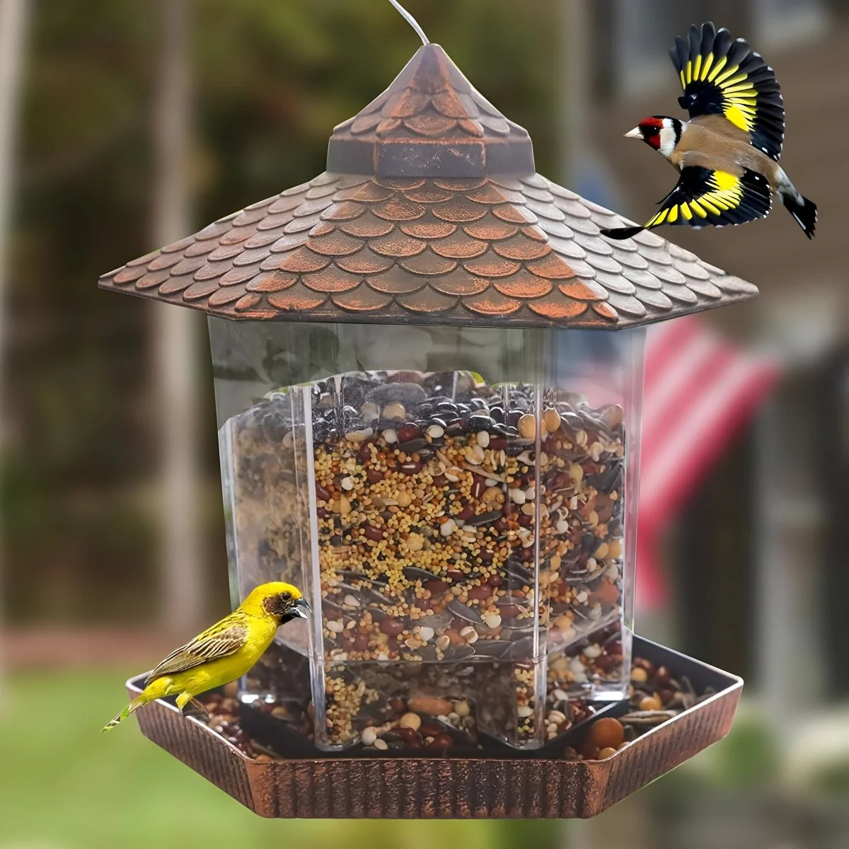 COPPERSHADE – Elegant bird feeder in copper look for weatherproof hanging decoration - Image 4