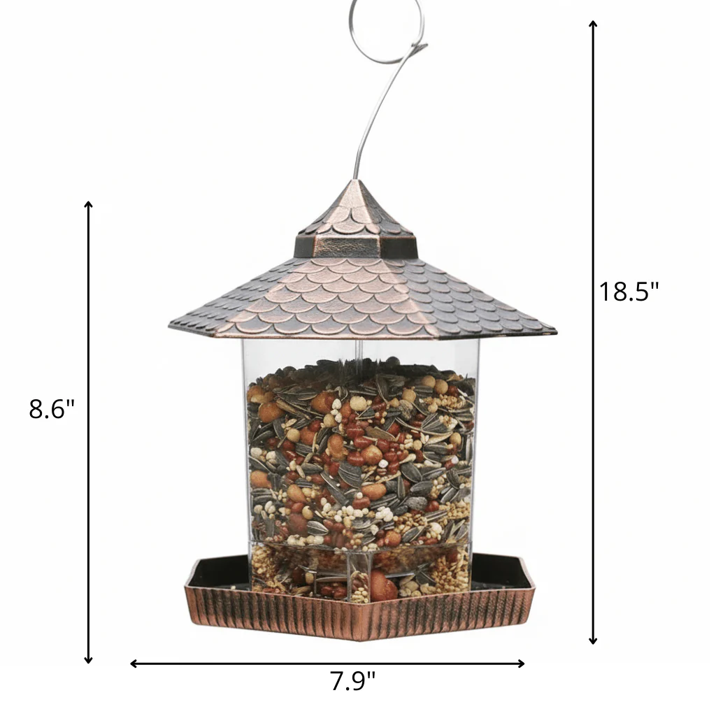 COPPERSHADE – Elegant bird feeder in copper look for weatherproof hanging decoration - Image 6