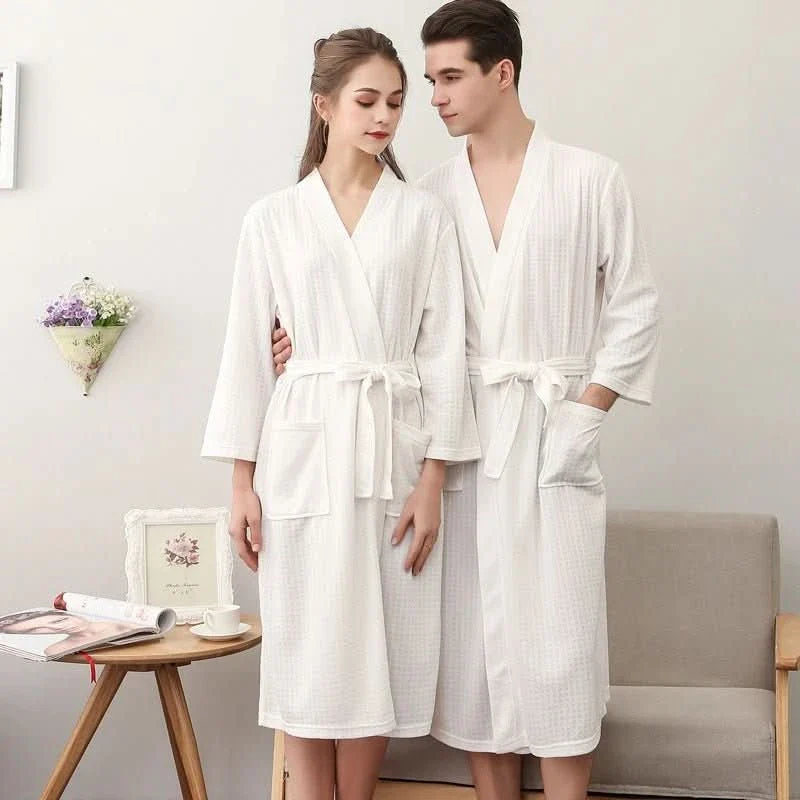 CottonWave – Unisex Waffle Bathrobe made from 100% Cotton - Image 3