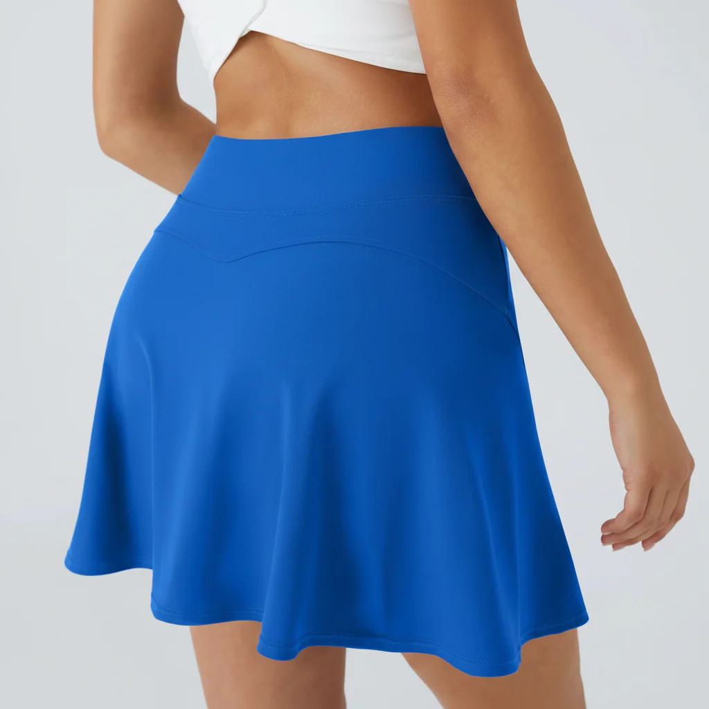 COURTLINE - 2-in-1 tennis skirt with concealed side pockets & flat waistband - Image 2