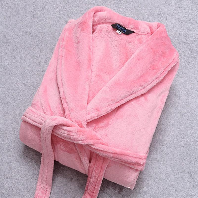 COZYCORAL – Light winter bathrobe made of coral fleece with belt & side pockets - Image 9