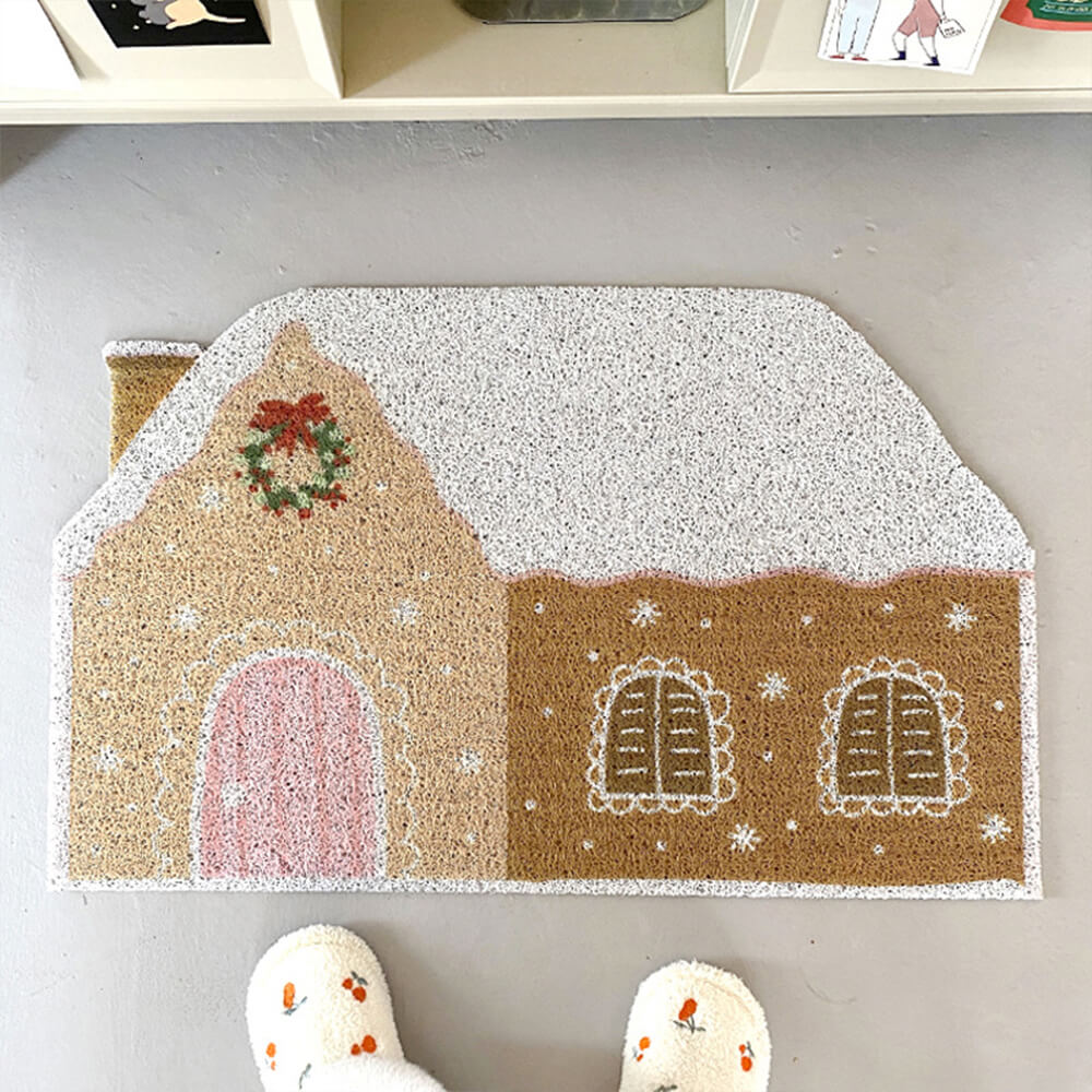 COZYCRUMB – Non-slip solid carpet with gingerbread motifs