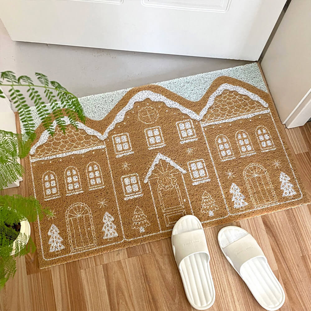 COZYCRUMB – Non-slip solid carpet with gingerbread motifs - Image 3