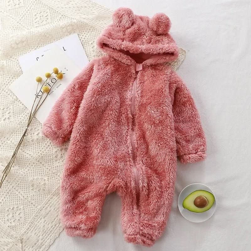 CozyCub Flannel Romper - Fluffy winter romper for babies - Image 4