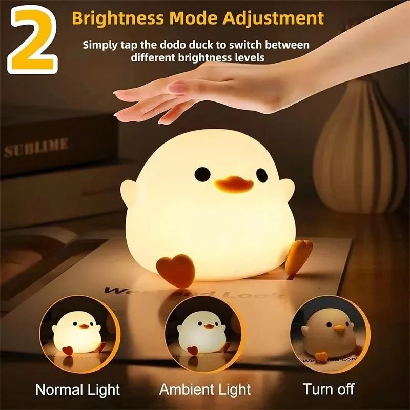 COZYDUCK – Cute Silicone Duck Lamp with Soft LED Night Light - Image 5