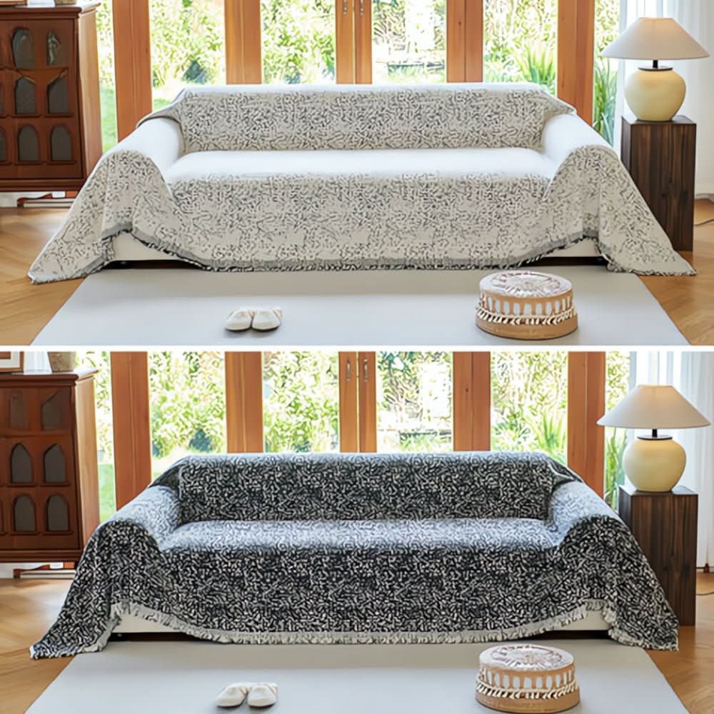 CozyNest – Reversible Microfiber Sofa Cover, Non-Slip and Easy Care - Image 2