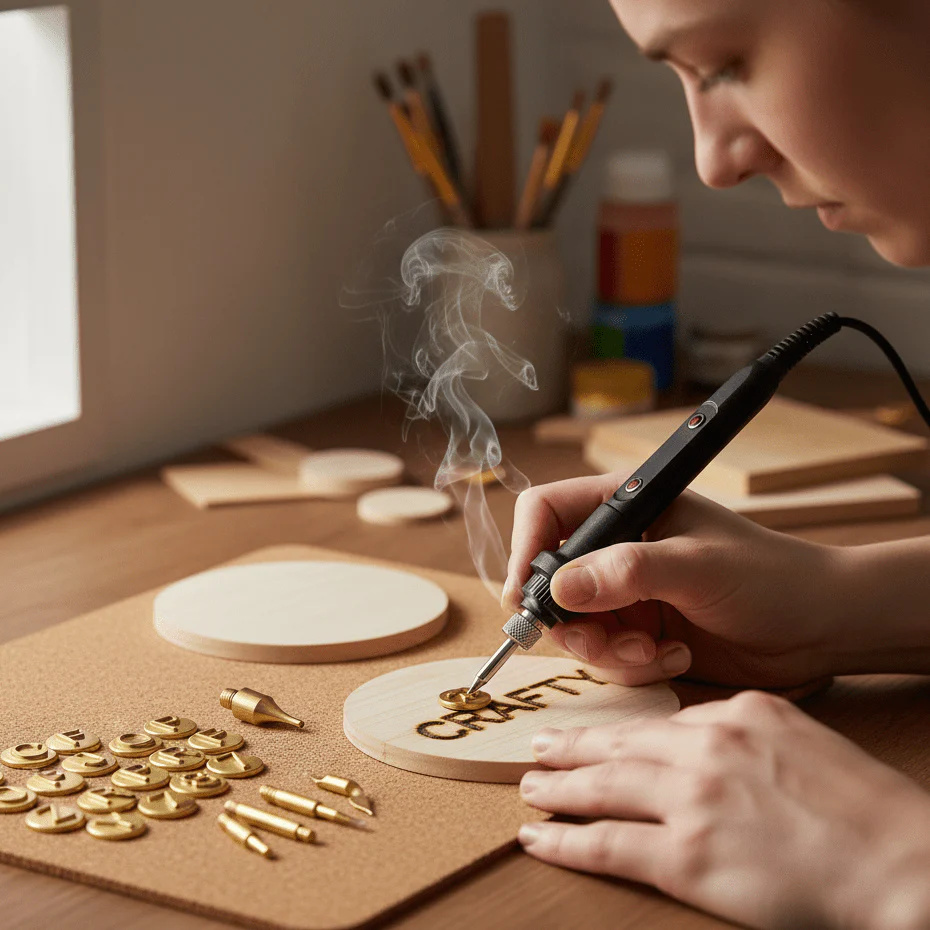 CraftMaster Pro Engraving Set | 58-piece Woodburning & Engraving Tool | Adjustable Temperature | DIY Craft Set | Wood, Leather & Metal