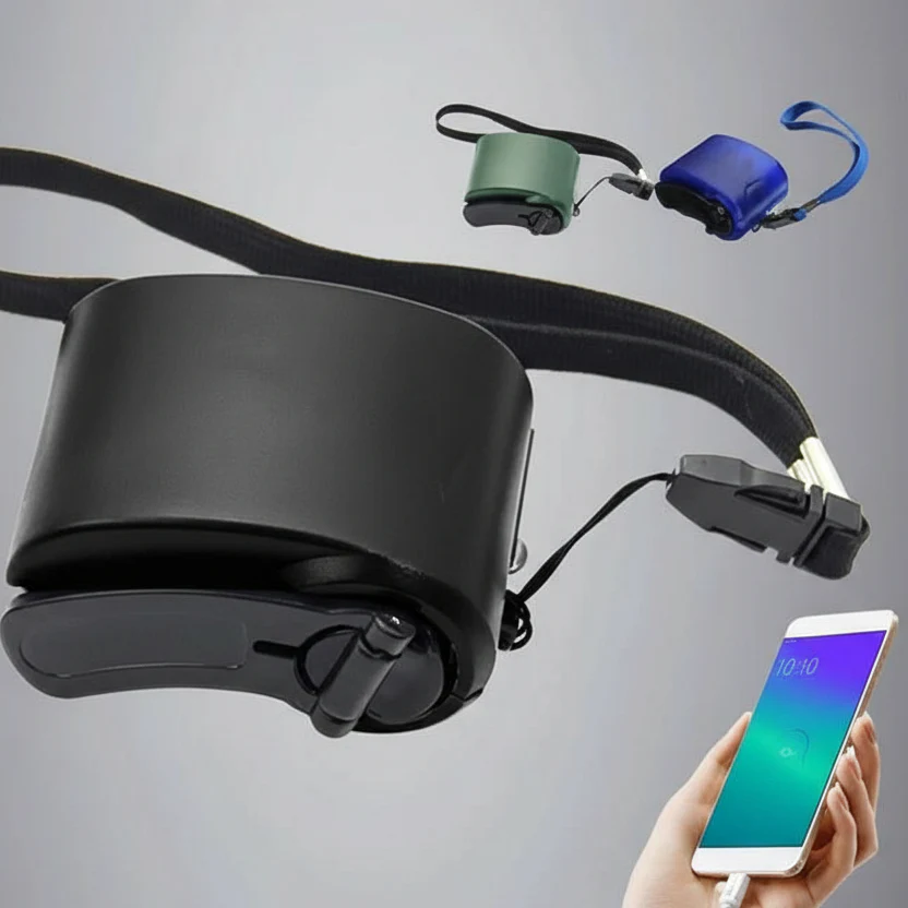 CRANKCHARGE – Portable Hand Crank Emergency Charger with USB & LED - Image 3