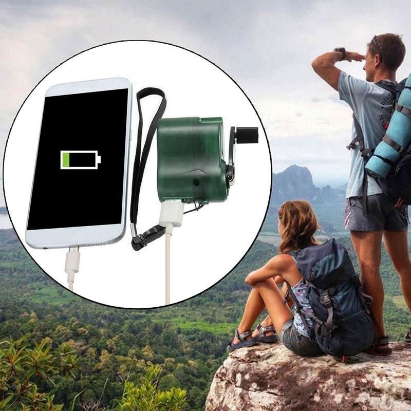 CRANKCHARGE – Portable Hand Crank Emergency Charger with USB & LED - Image 5