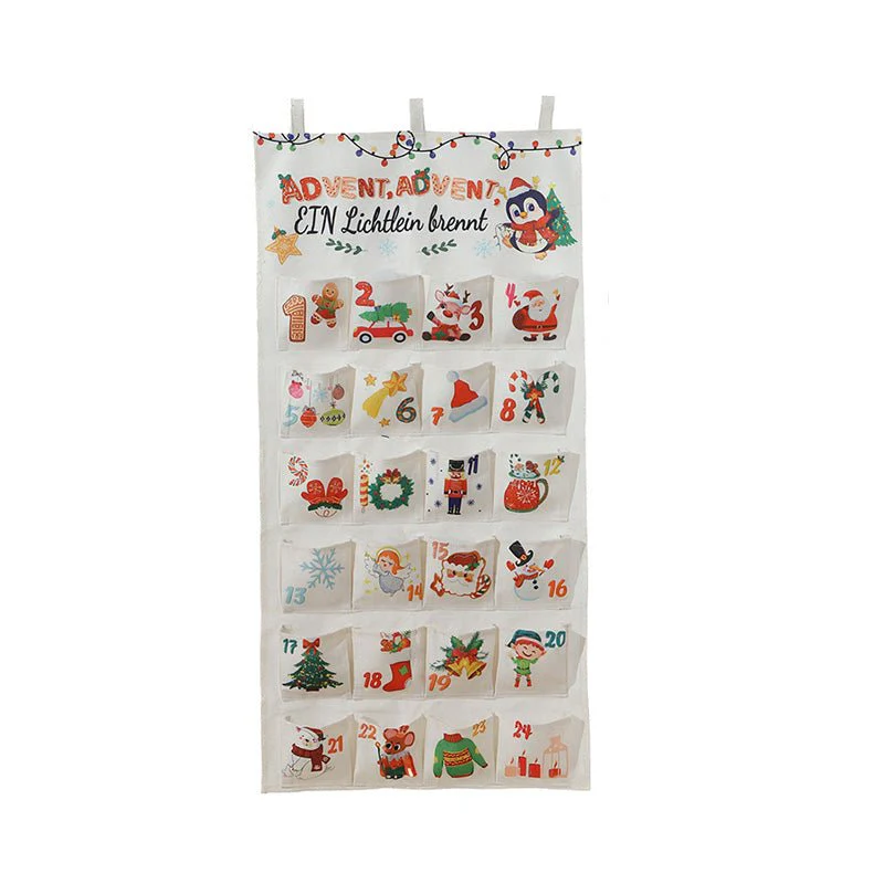 CREAFEST – DIY Advent calendar made of fabric with 24 pockets for Christmas - Image 9