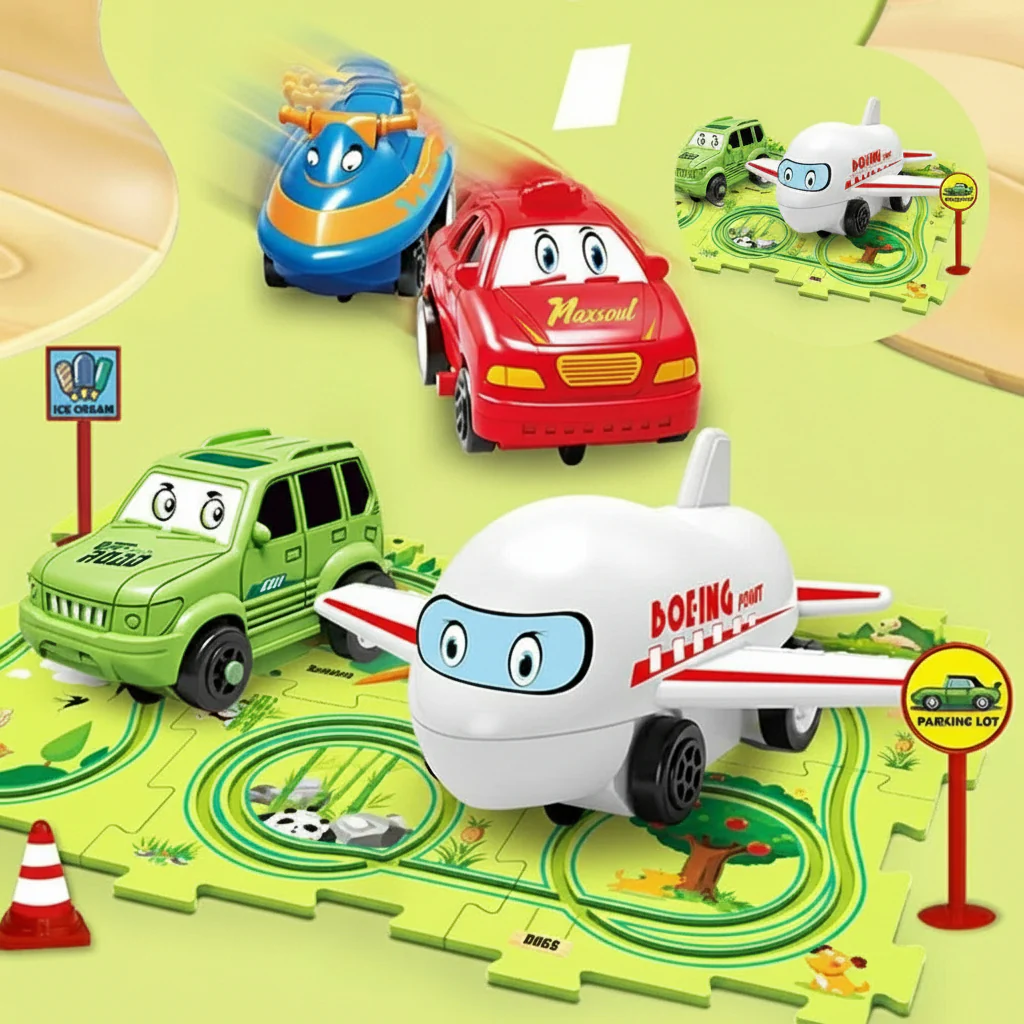 CreativeCraft Puzzle - Race track crafts and games for children