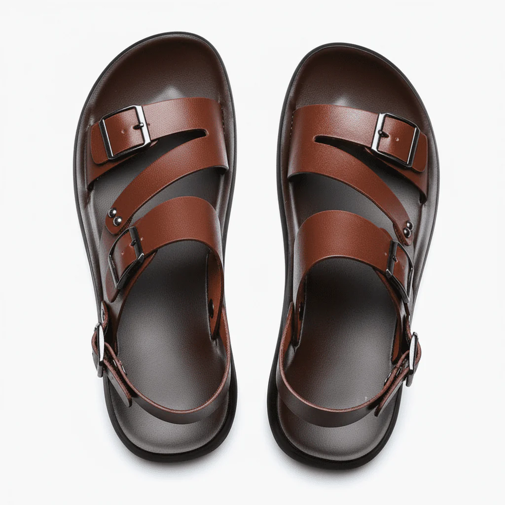 CROSSIA – Adjustable Men's Sandals with Crossed Straps and Ergonomic Support - Image 2