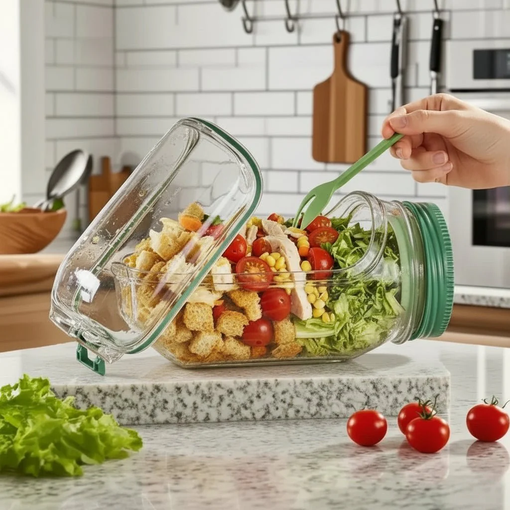 CRUNCHJAR – Layered salad shaker for fresh, crunchy meals on the go - Image 3