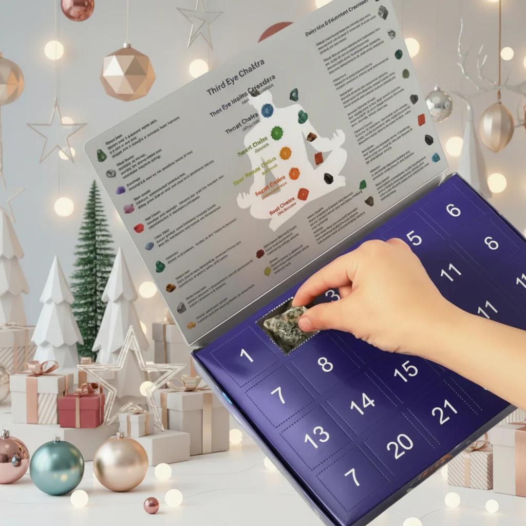 CRYSTAL ADVENT STONE CALENDAR 2025 – 24 natural gemstones for the Christmas countdown - Image 7