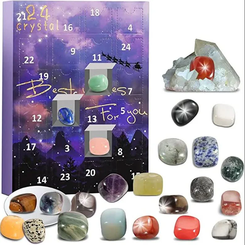 CRYSTAL ADVENT STONE CALENDAR 2025 – 24 natural gemstones for the Christmas countdown - Image 8