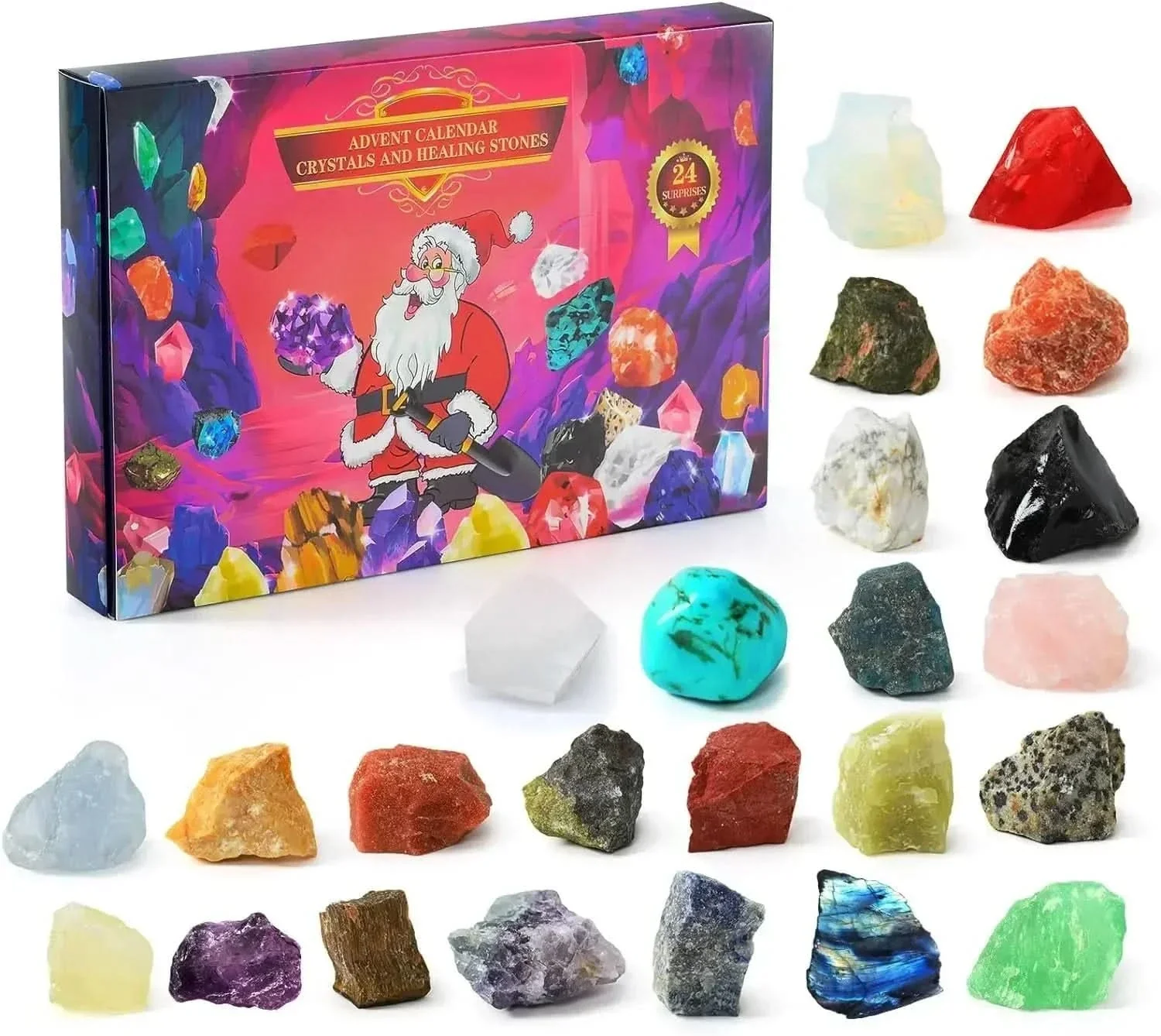CrystalGems - Advent calendar with 24 real gemstones for young explorers - Image 4