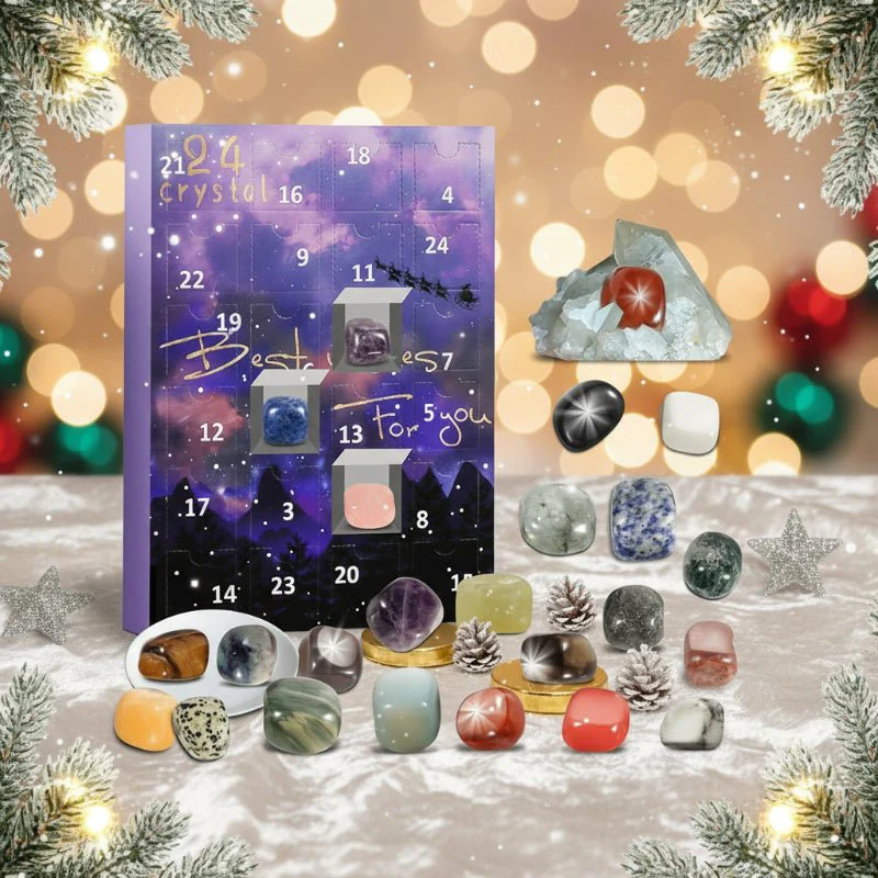 CRYSTALJOY – 2025 Advent calendar with natural stones & festive surprises