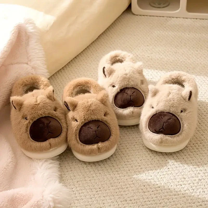 CUDDLEBARA – Capybara Plush Indoor Slippers with Cozy Fit and Non-Slip Sole - Image 3