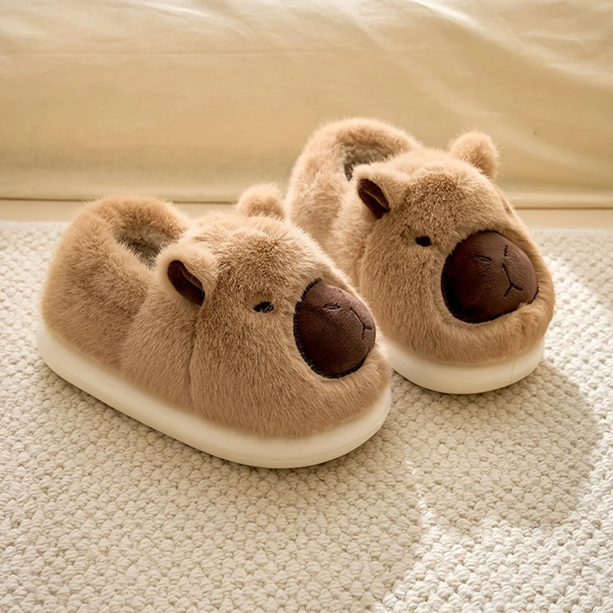 CUDDLEBARA – Capybara Plush Indoor Slippers with Cozy Fit and Non-Slip Sole - Image 5