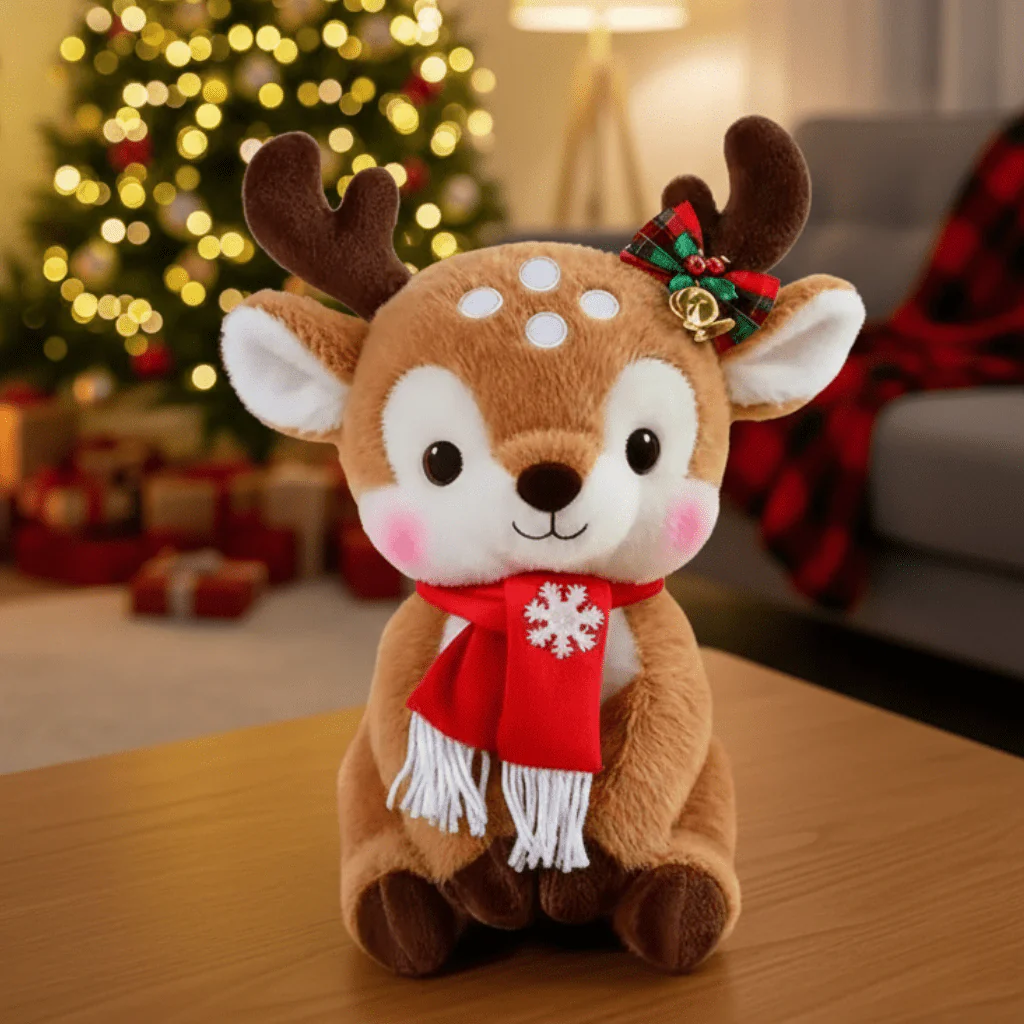 CUDDLESCARF – Charming Christmas plush doll with cartoon design