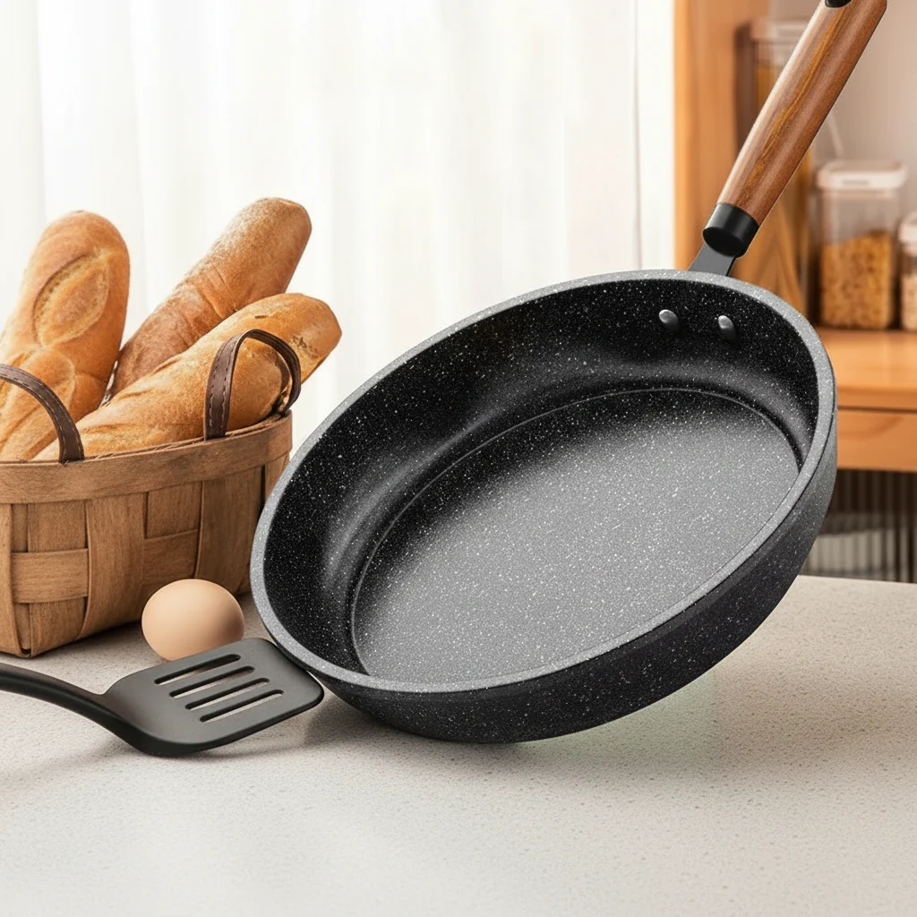 CUISTONE – 30 cm Maifan Stone Non-Stick Pan with Lid for Gas & Induction Stoves - Image 4